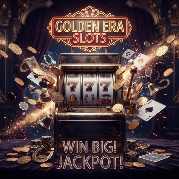 Luxury casino lobby with digital slot machines and golden lights